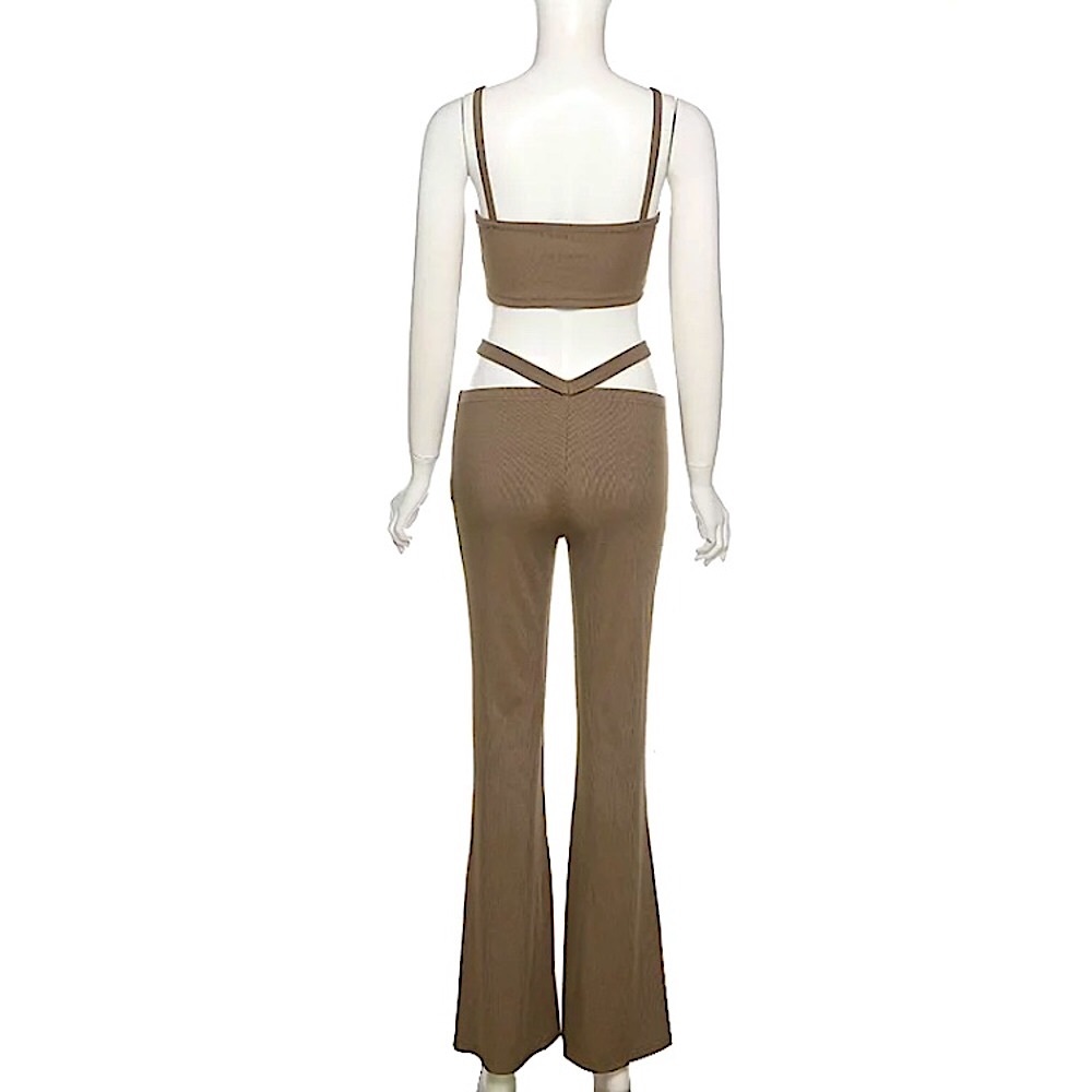 Brown 2 piece matching top & pants set - Picture 10 of 16